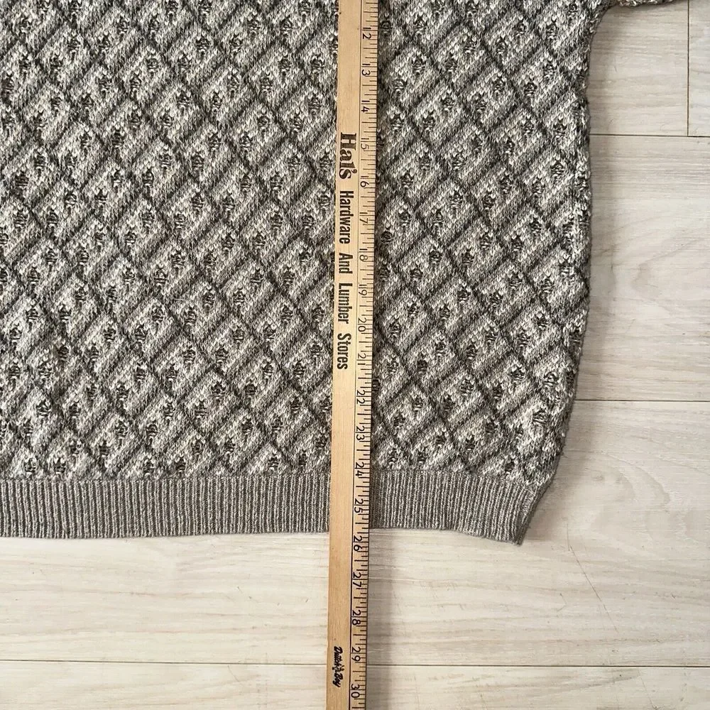 VTG Croft & Barrow Sweater Sz L Knit 3D Textured Multicolor Granda Style 90s‎