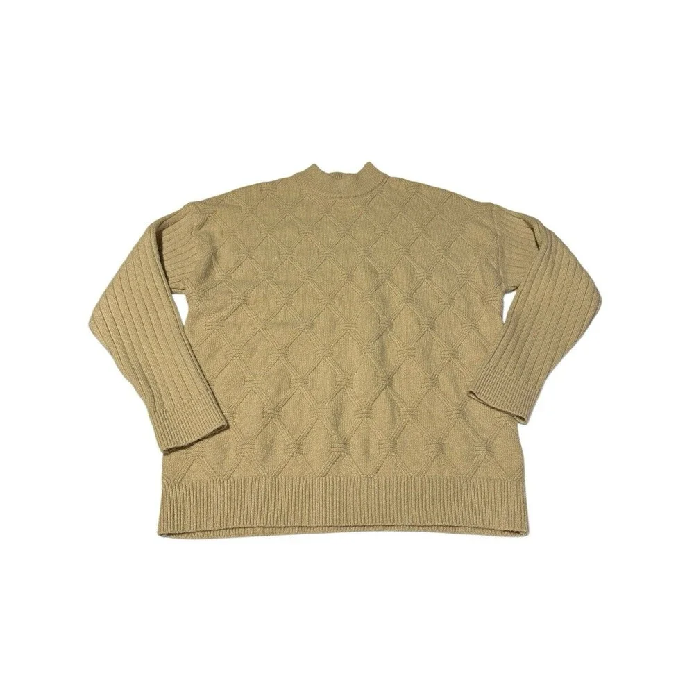 Aelfric Eden Men's‎ Medium Chunky Cable Knit Mock Neck Pullover Sweater #M2-5
