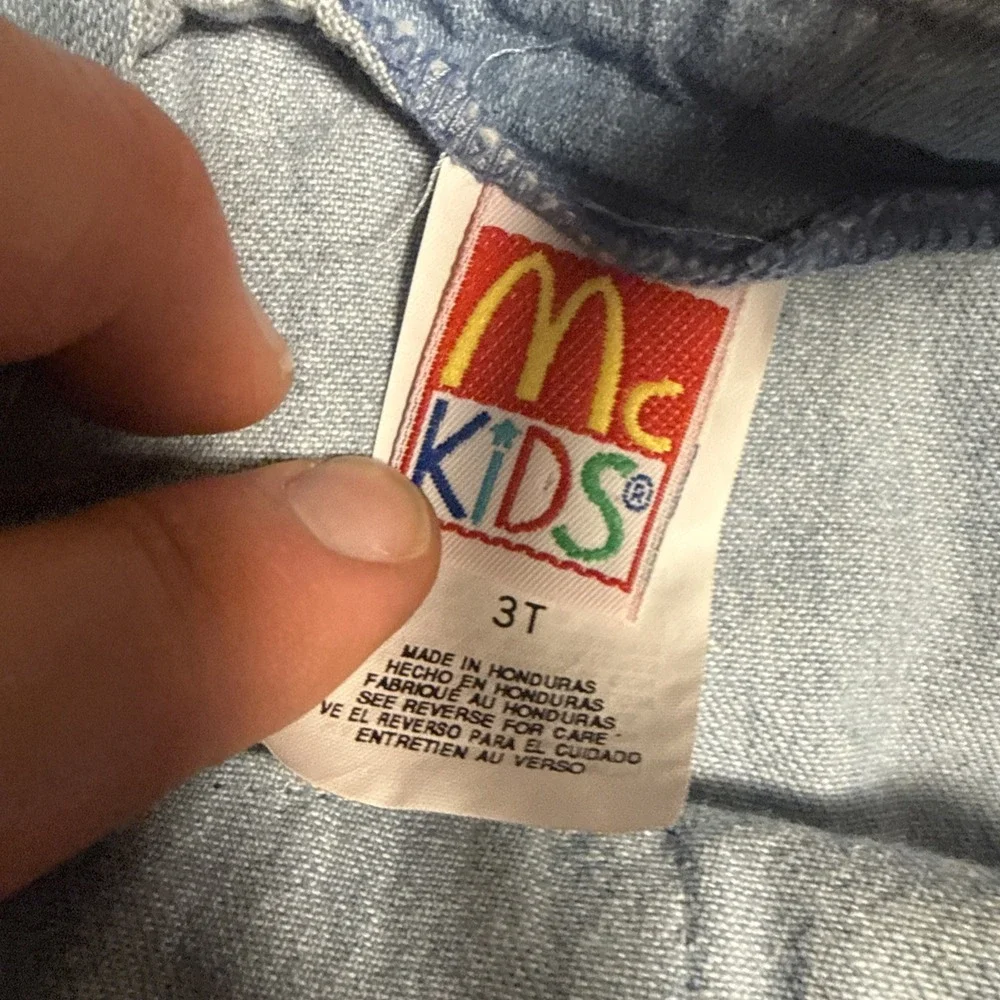 Vintage McDonald's‎ Kids Denim Toddler Girls Dress Country Life 3T