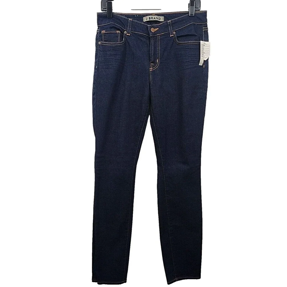 J. Brand Size 30 Dark Wash Blue Label Curvy Fit Skinny Jean Anthropologie NWT