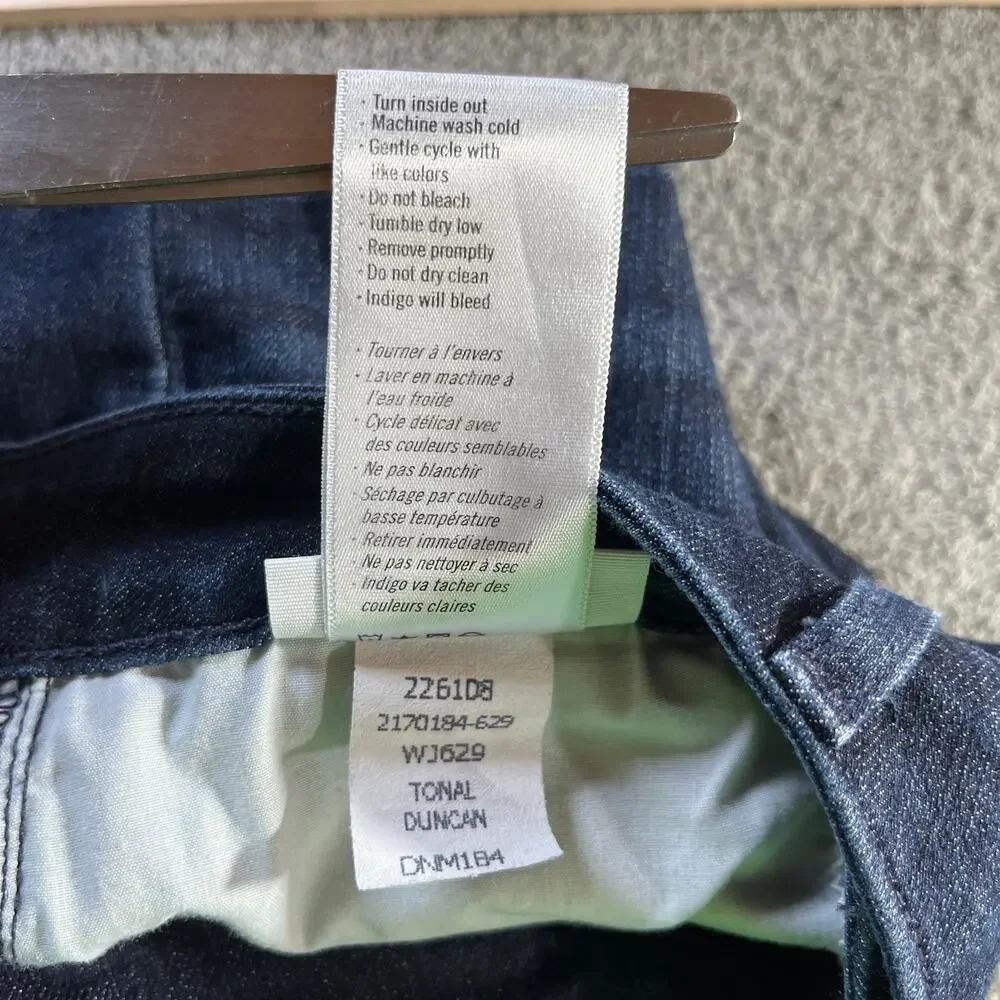Paige Kylie Crop Jeans Womens 28 Blue Dark Wash‎ Denim Cuffed Mid Rise Stretch