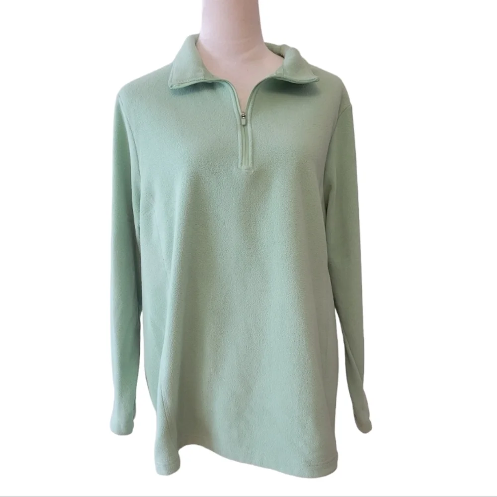 Lands End 3/4 Zip Fleece Jacket‎ Size 1X
