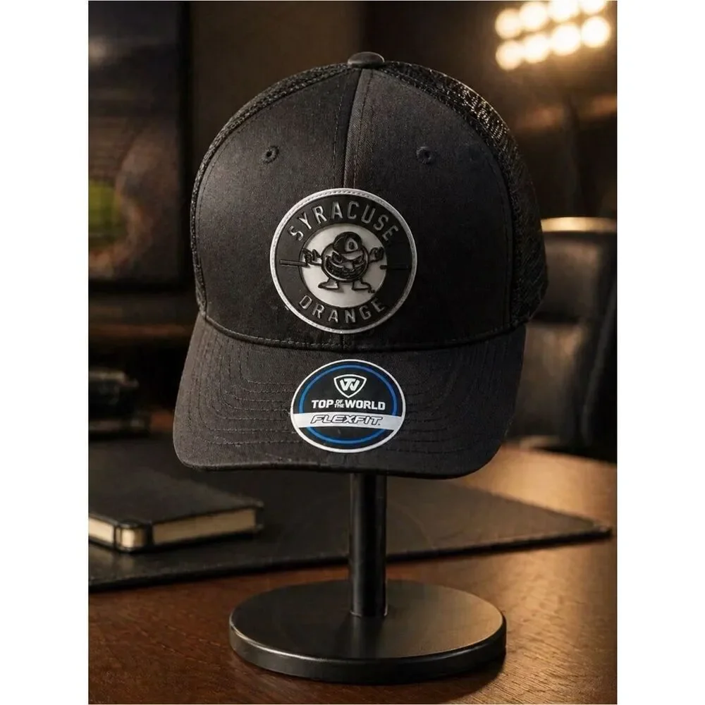 NWT Top of the World Syracuse  Flex Fit Baseball Cap Hat Rubber Logo
