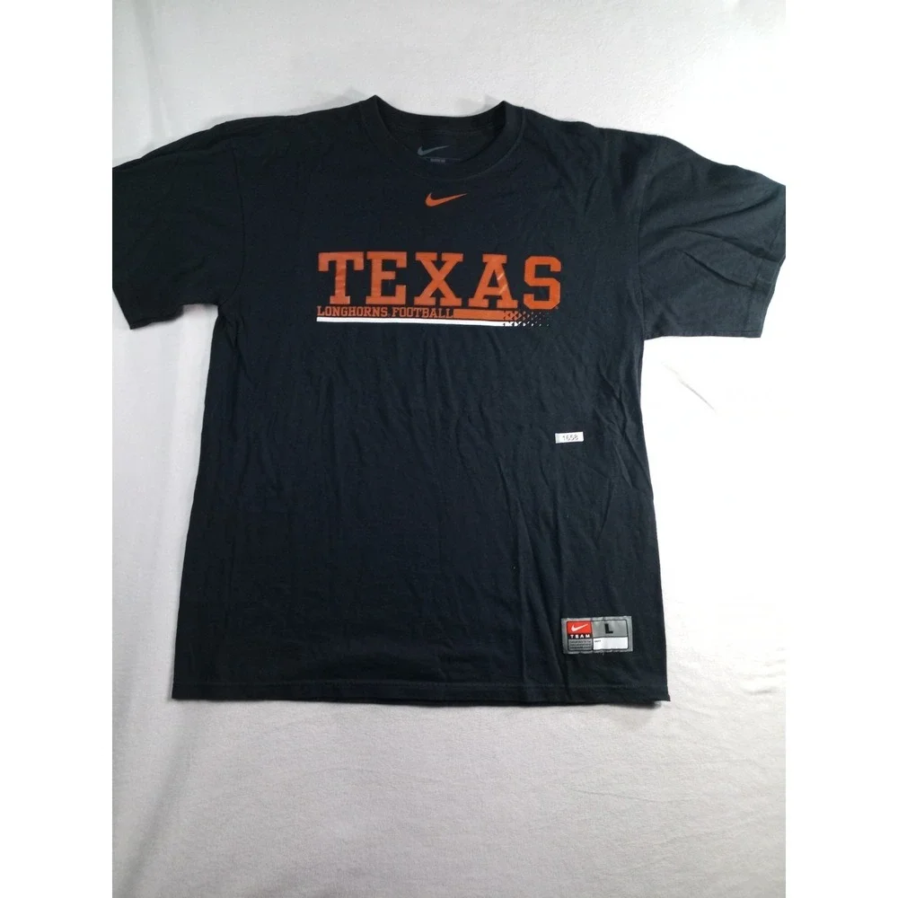 Nike Texas Longhorns Football T Shirt Mens Large Black NCAA Graphic Tee