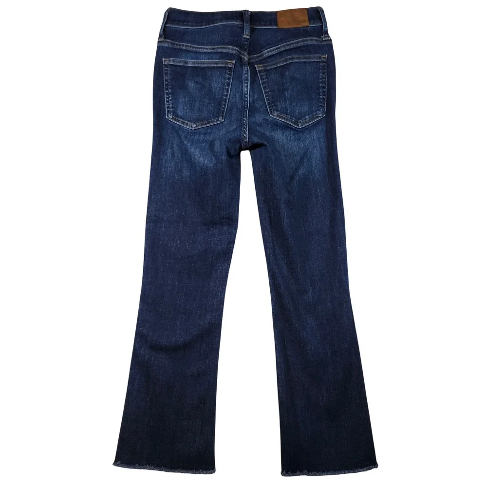J.Crew Billie Demi Boot Crop Jeans Womens 24 Dark Wash Excellent Button‎ 9