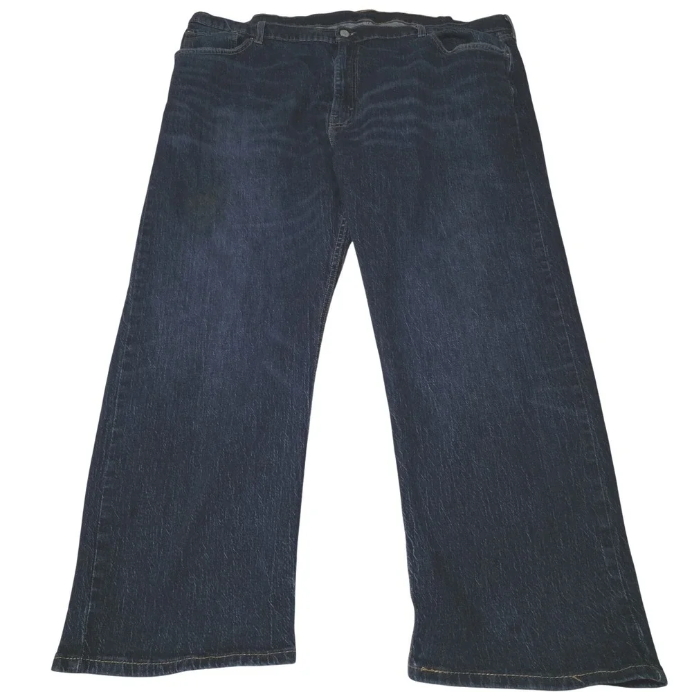 Levis 505 Mens‎ Dark Blue Straight Jeans Size 48x29 Big Cotton Denim Pants
