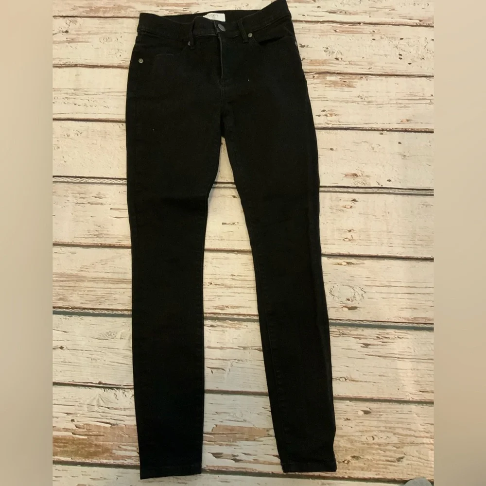 Loft Petite 0P Black High Rise Wide Leg Jeans - Quiet Luxury Office Siren Chic‎