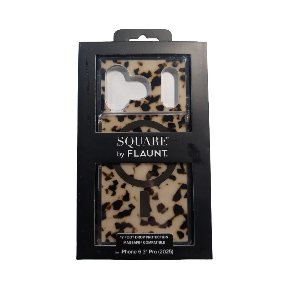 Oo1-O FLAUNT‎ Square Case w/MagSafe Apple iPhone 17 PRO Blonde Tortoise Shell