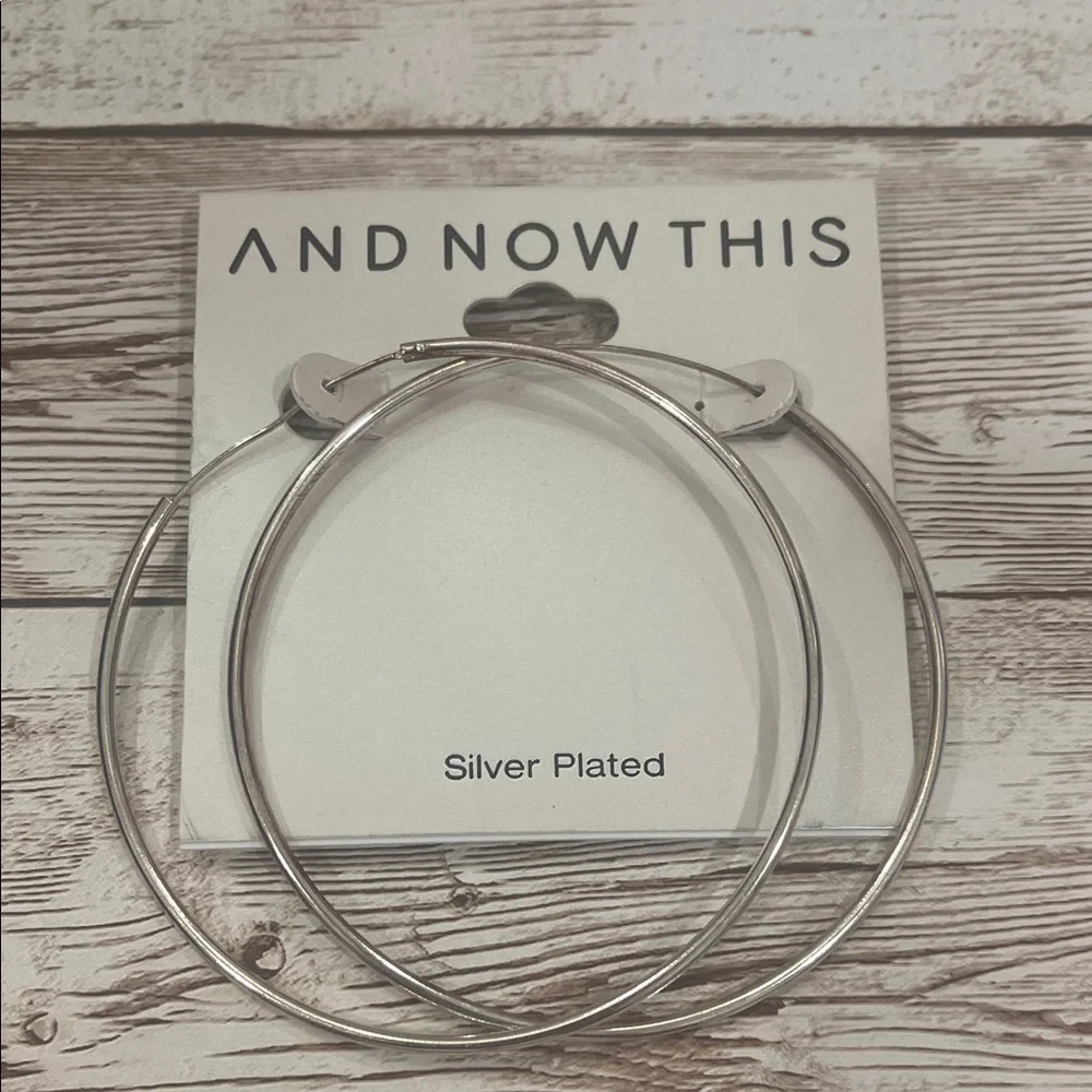 And Now‎ This Silver Hoop Earrings