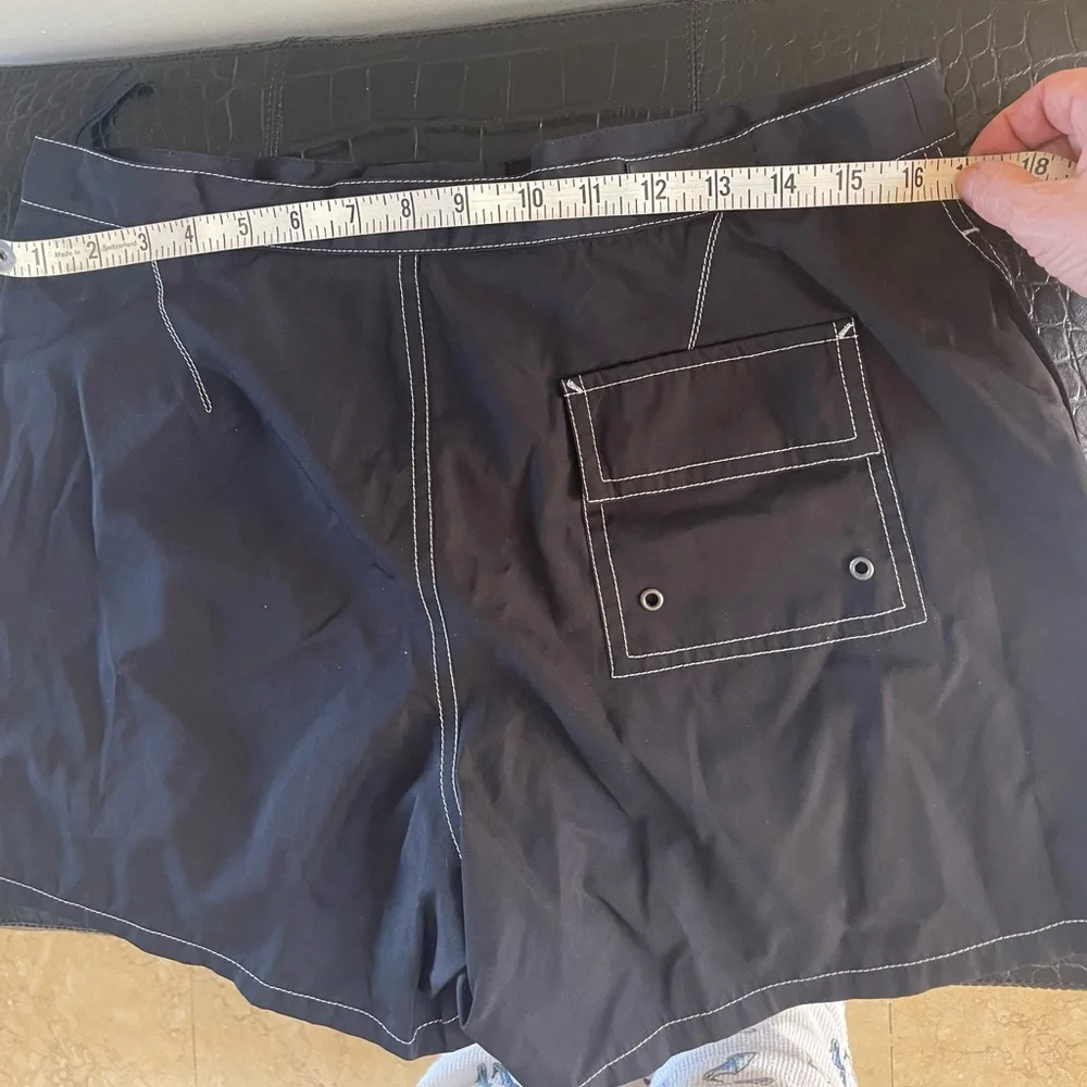 Gucci Women’s Black Swim Shorts with White Contrast Stitching