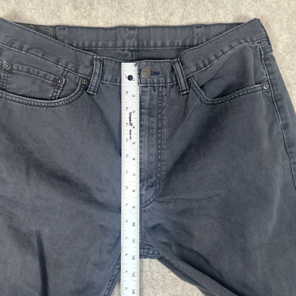 Levi‎ 505 Mens Jeans W38 L34 Dark Gray White Tab Straight Fit Casual Pants