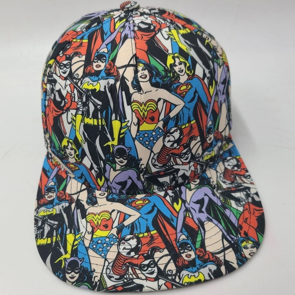 DC Comics Hat Snapback All Over Print Women‎ Superhero Characters Cartoon Adult
