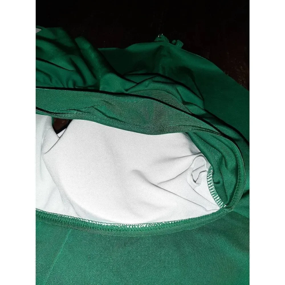 Small Green Hankerchief Style Bikini Swimsuit Bathing Suit Swimwear Top
