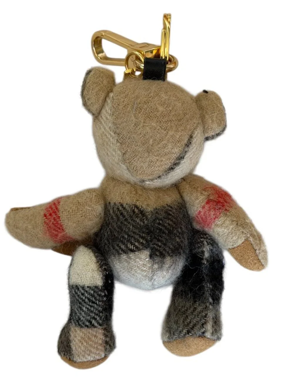 Burberry Nova Check Coated Canvas Tote Bag & Thomas Bear Bag Charm Keychain