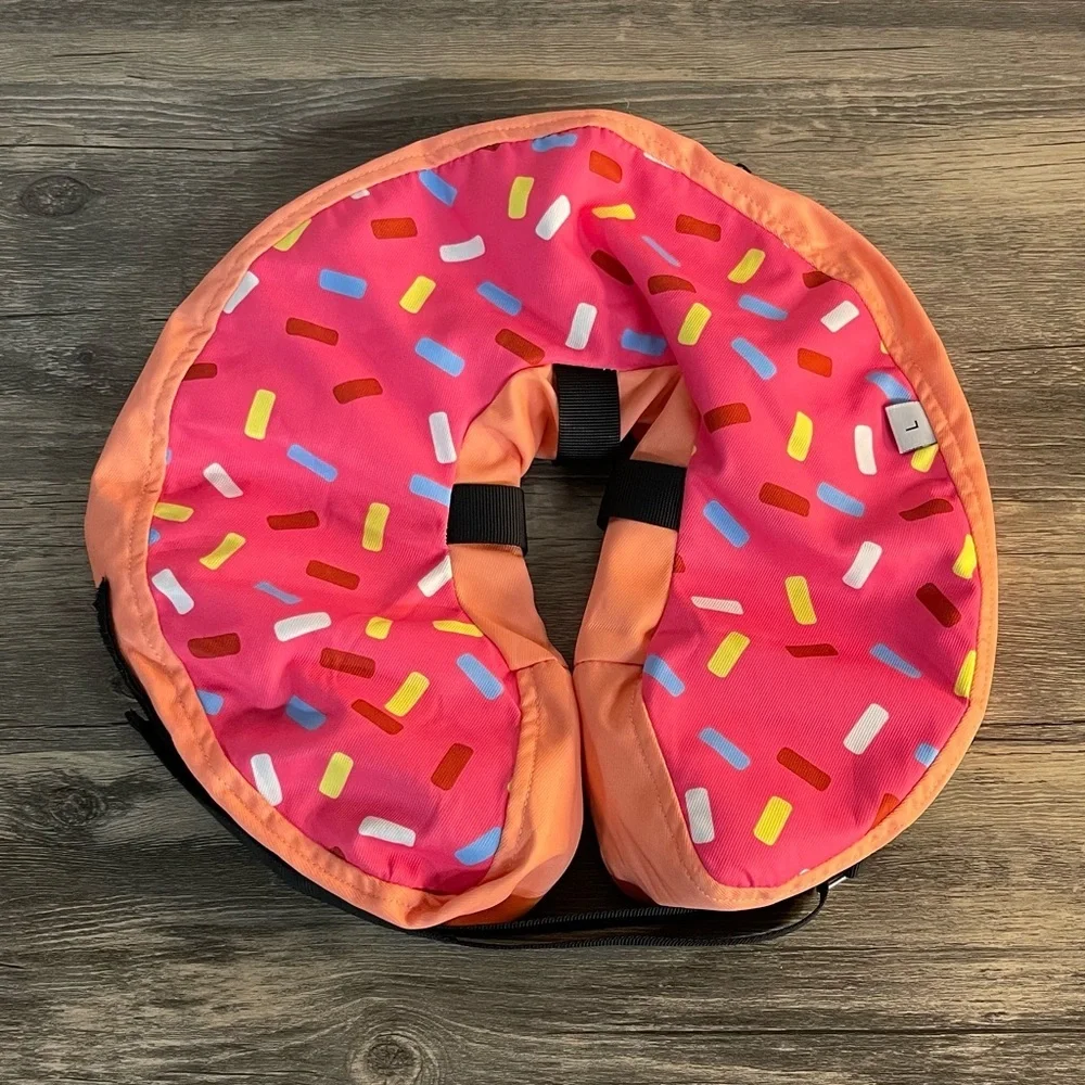 Inflatable adjustable Dog Cone Collar. Size L Soft Cone‎ Collar for Dog donut​