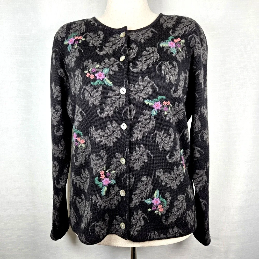 Talbots black floral