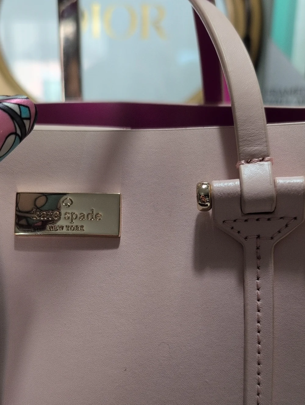 Kate Spade Small Arbour Hill Elodie Tote/Crossbody Pink & Hot Pink Leather - NEW