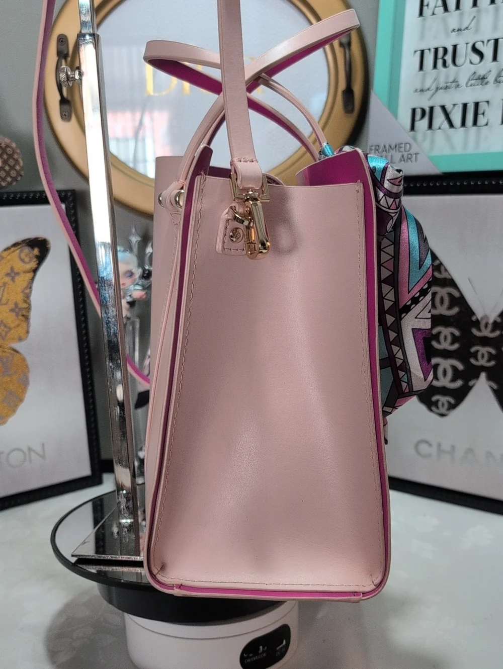 Kate Spade Small Arbour Hill Elodie Tote/Crossbody Pink & Hot Pink Leather - NEW