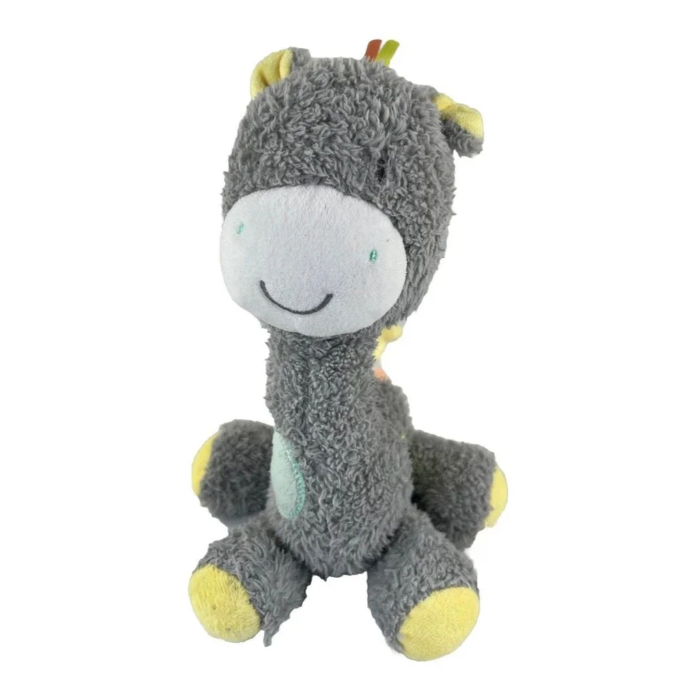 Okie Dokie Gray & Yellow Soft Plush 10