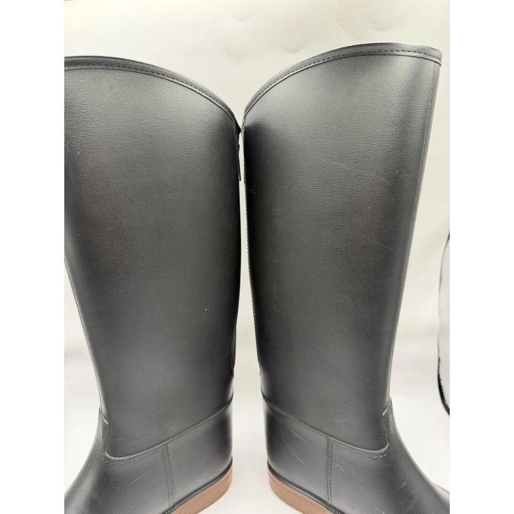 Dafna by Naot Riding Boots Women Size 9 Black Tall Rear Zip Equestrian Winner