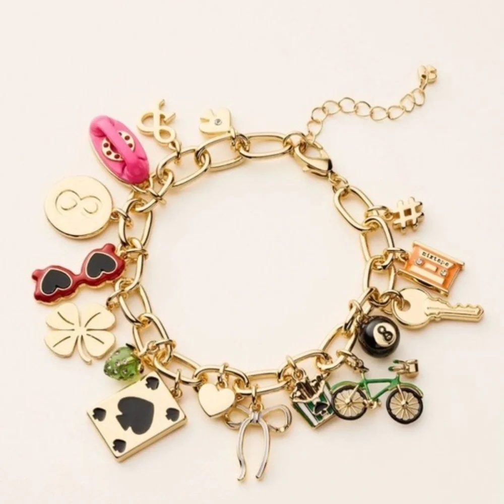 Kate Spade x Target NWT Chunky Charm Bracelet Gold Sold-Out Collab