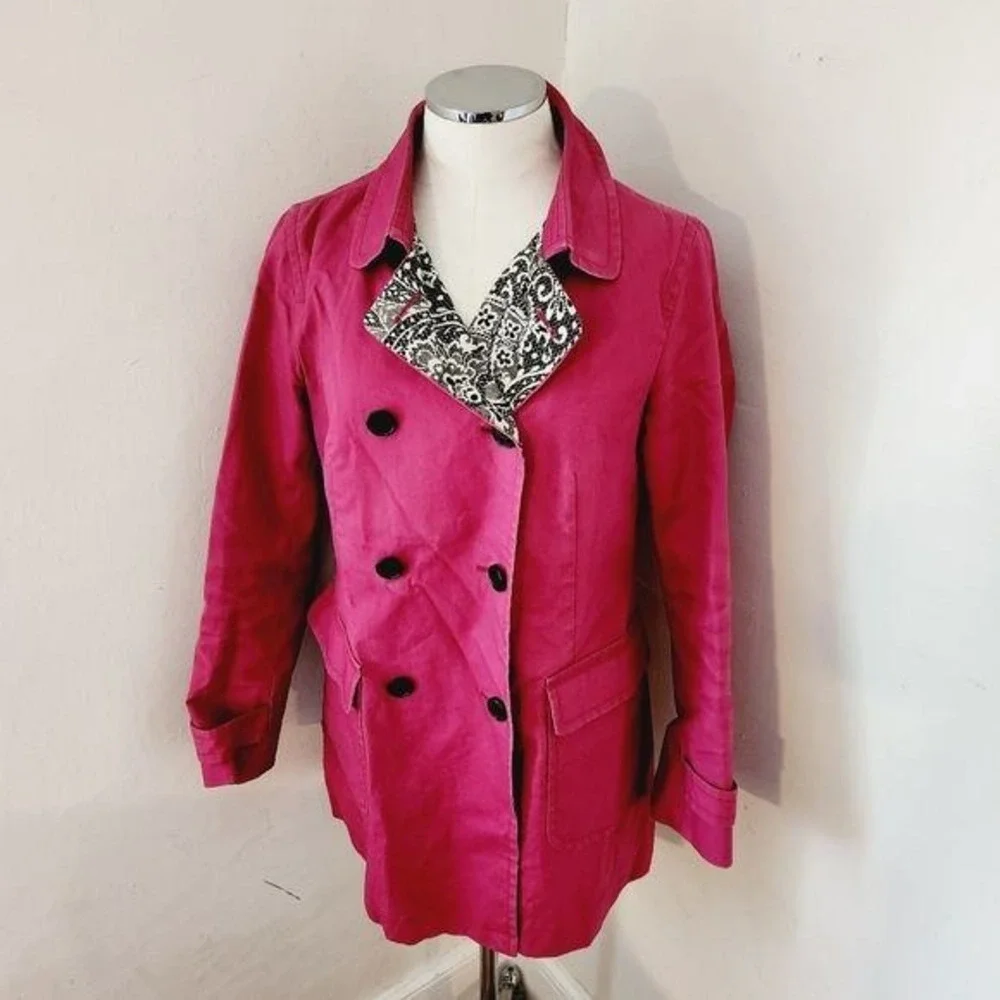 Talbots Pink‎ Button Front Jacket Women's Size 8