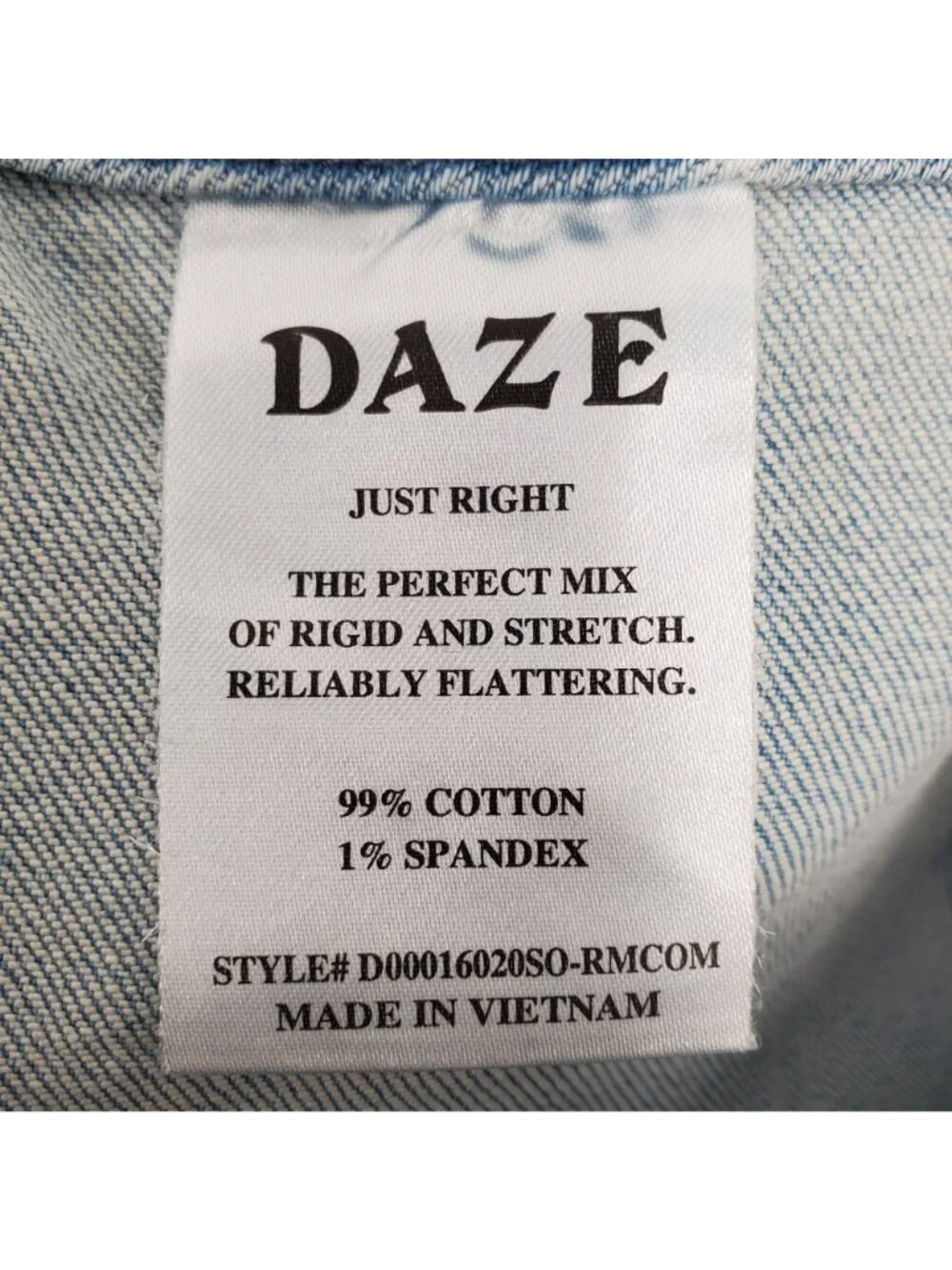 Daze brand size