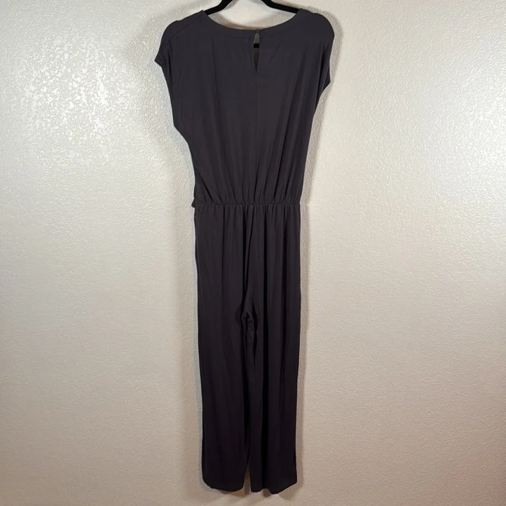 Soma Weekend Slate Gray Tie Waist Lounge Jumpsuit Size Medium