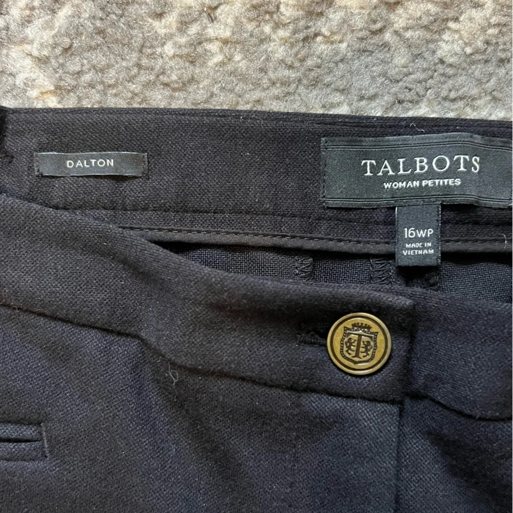 Talbots women’s riding dalton Black Dress Pants size 16P (M107)
