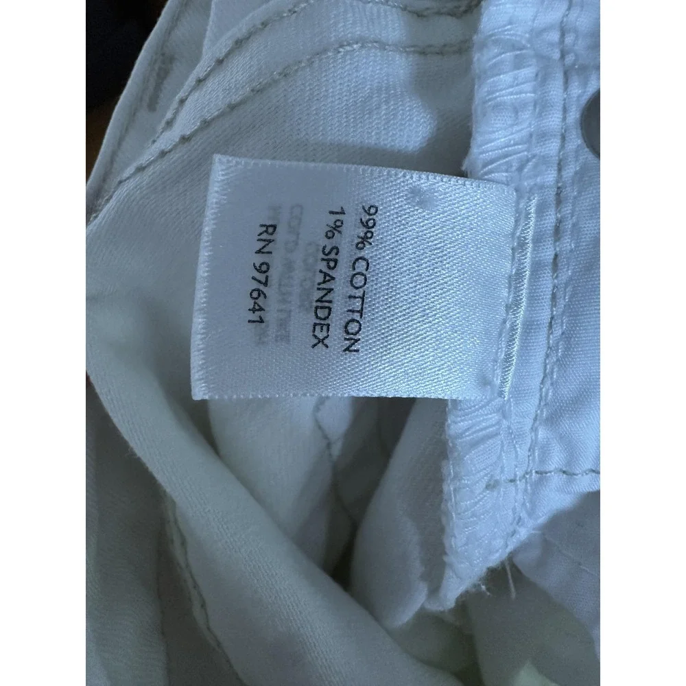 J Jill Pants Womens 16 White Authentic Fit Cropped Below‎ Waist Stretch Cotton