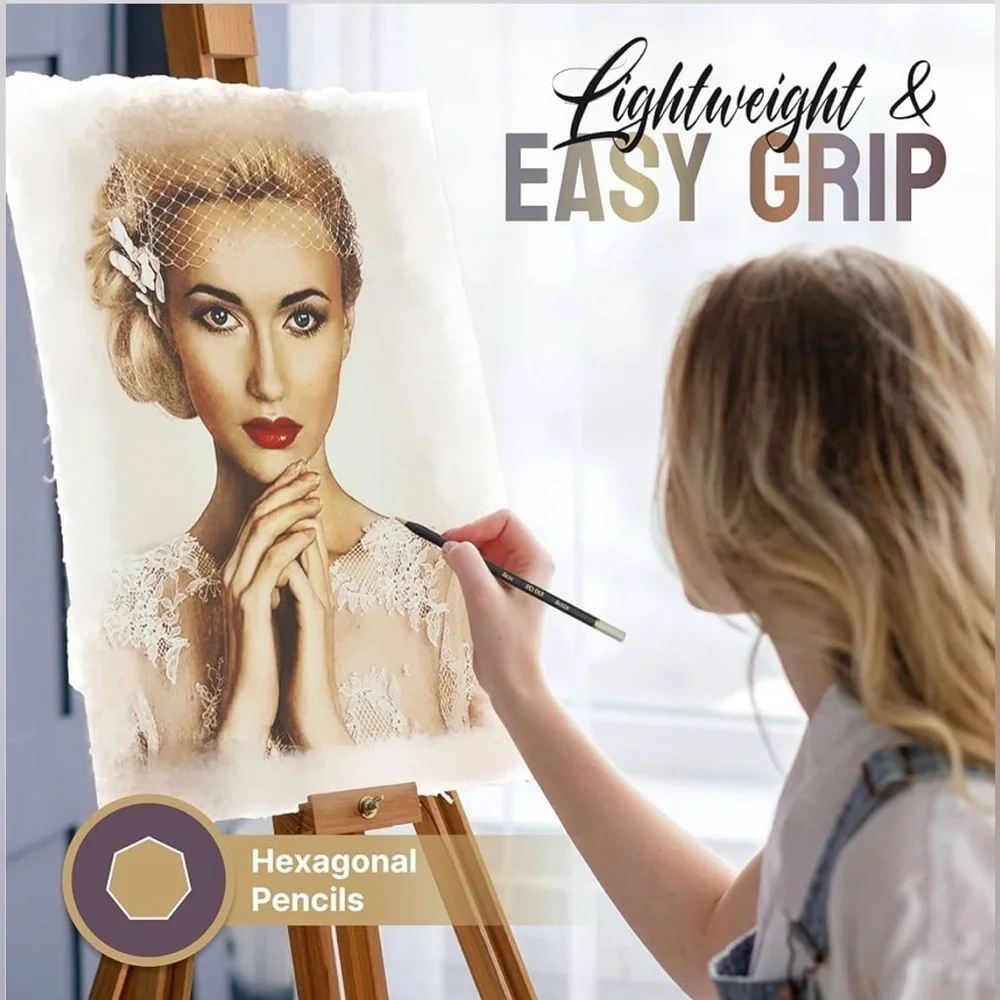 Black Widow Skin Tone Colored Pencils Set of 12 Soft Core Portrait Colors