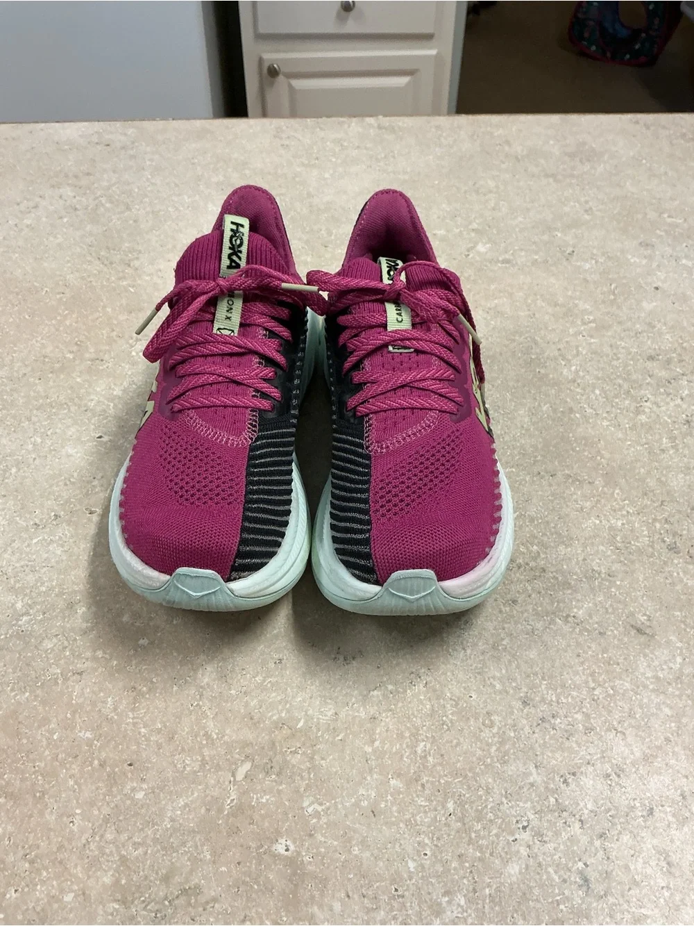 Hoka Carbon X 3 Women’s SZ 7 Running Shoe Festival Fuchsia/Black Hiking Trails