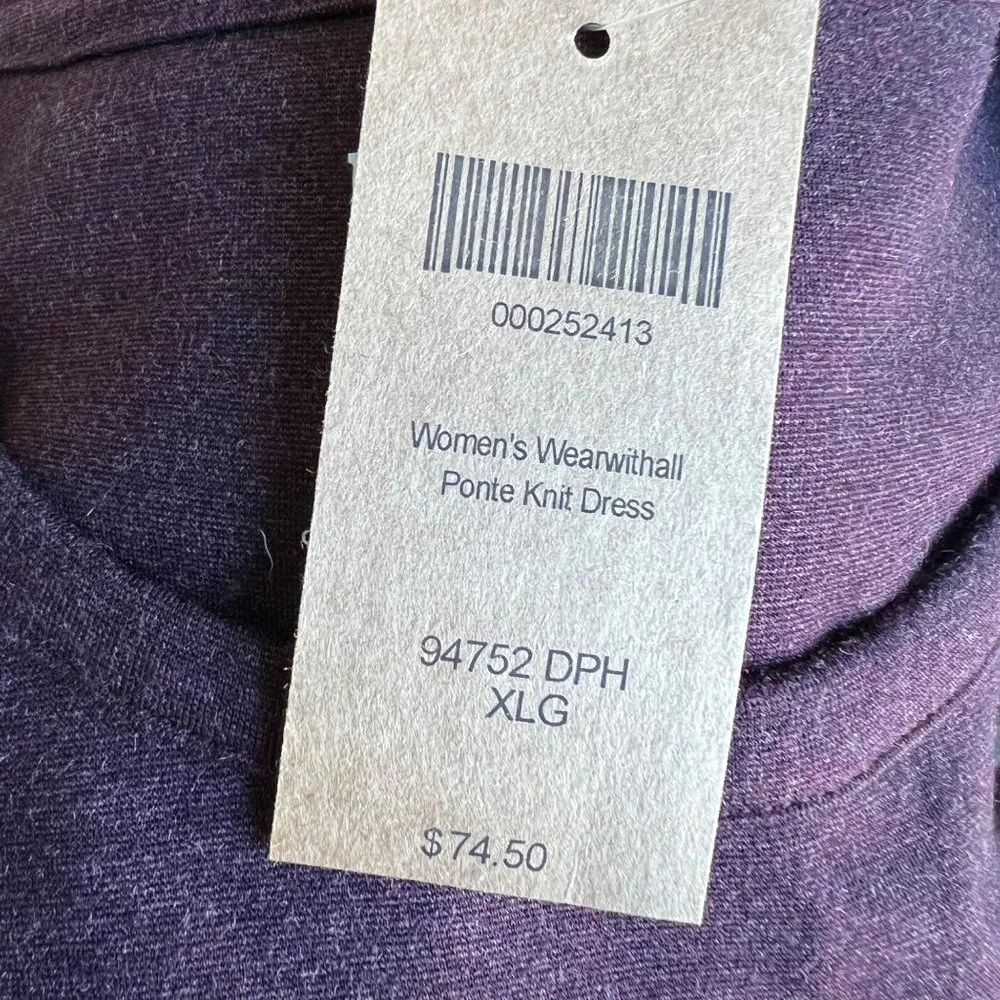 Duluth Trading Company Women's Wearwithall Ponte Knit Dress NWT XL