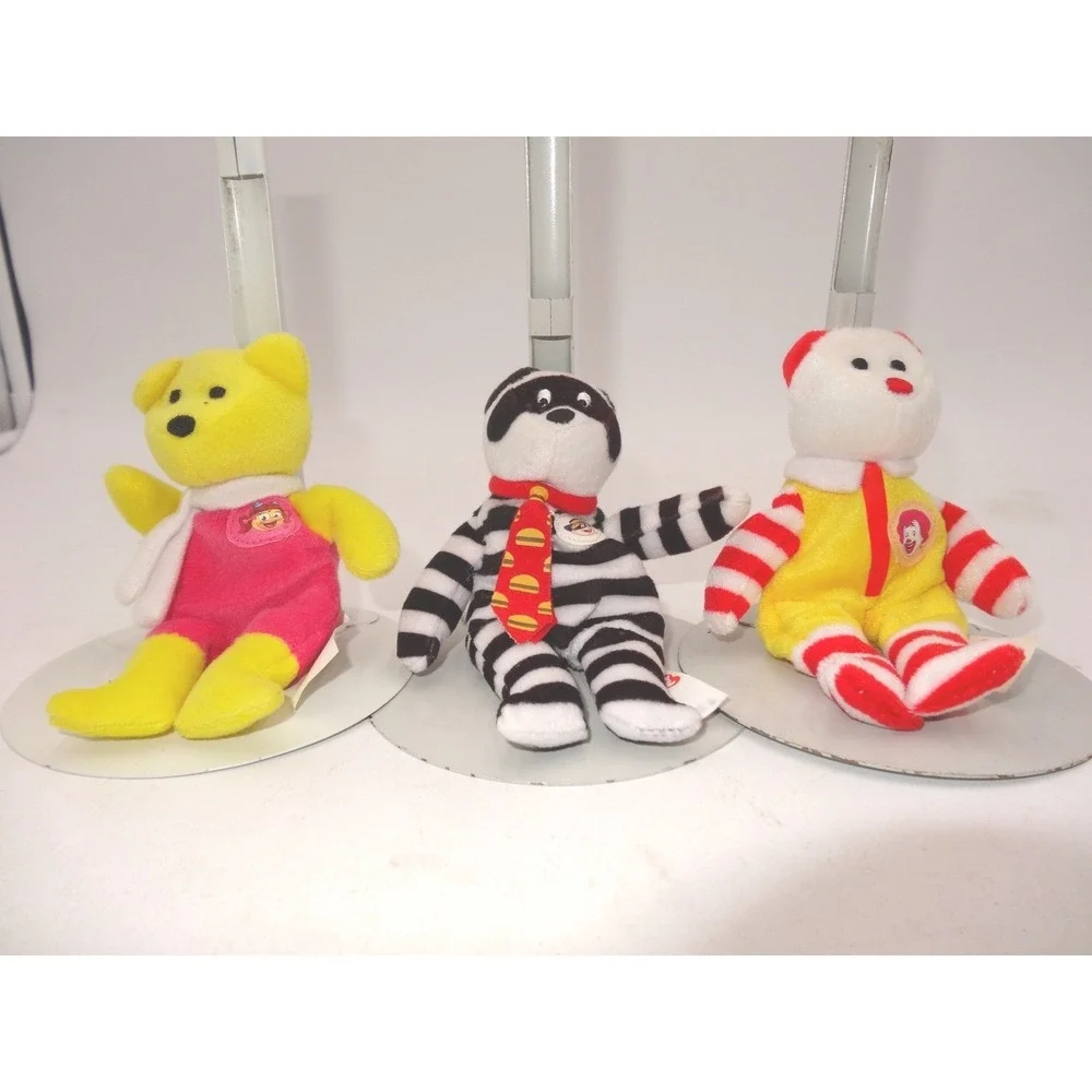 Ty Teenie Beanie Babies McDonalds‎ Ronald Hamburglar Birdie Bear Set