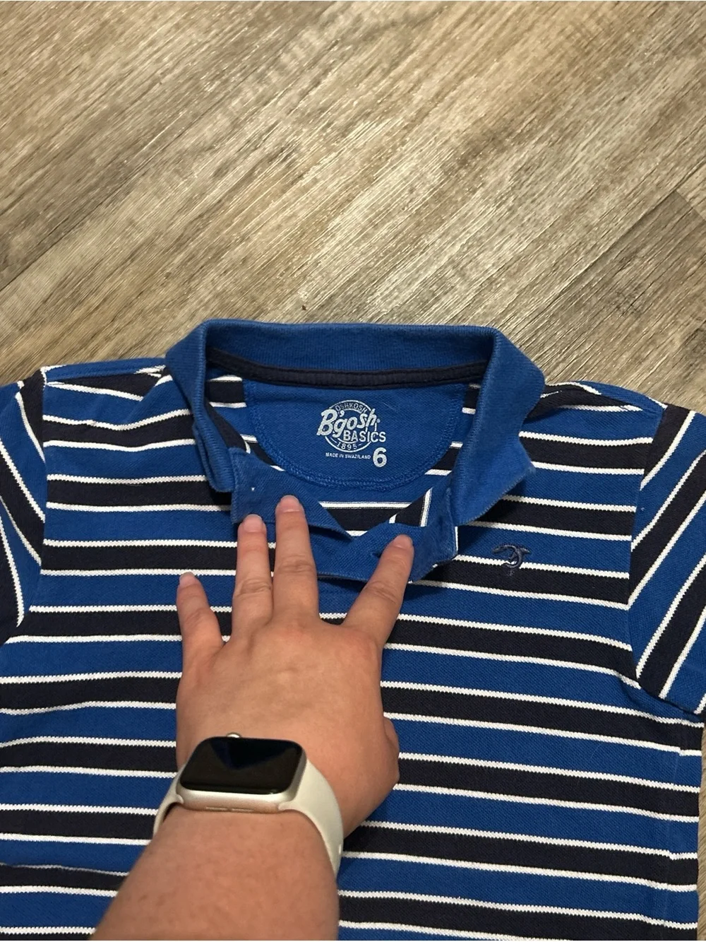OshKosh B'gosh Blue & Navy Striped Polo