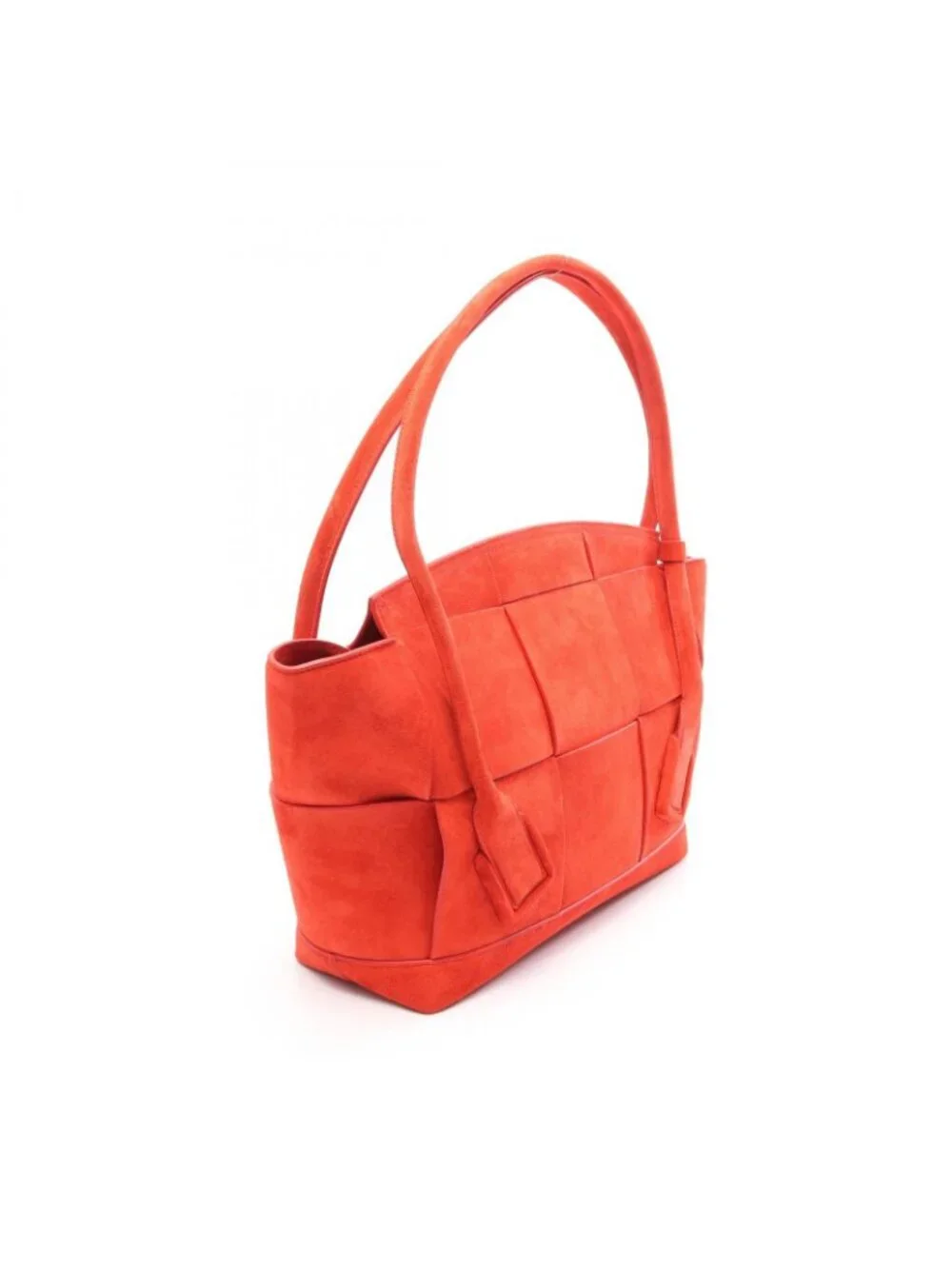 Bottega Veneta Tote Arco Maxi Intrecciato Red Suede