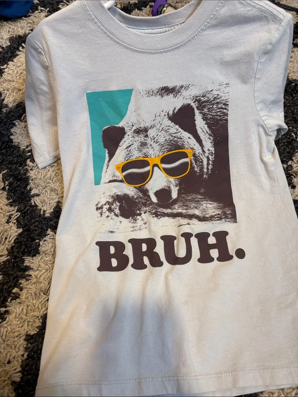 3/$20! Kids 'Bruh' Graphic Tee wonder nation kids boys shirt size Small 6-7