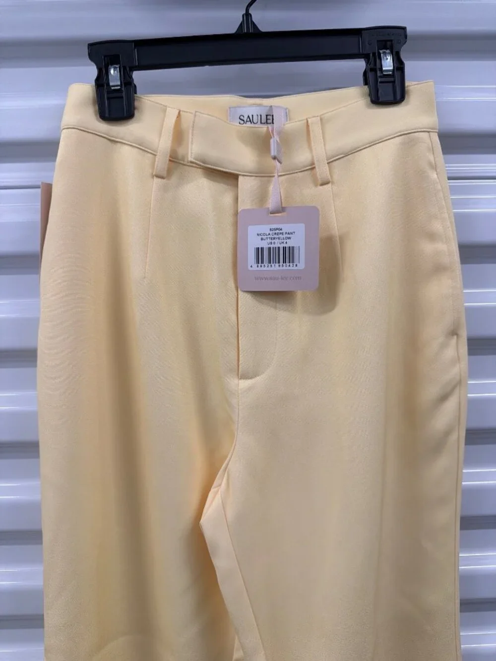 Sau Lee Nicola Crepe Pants Butteryellow Womens Size 0