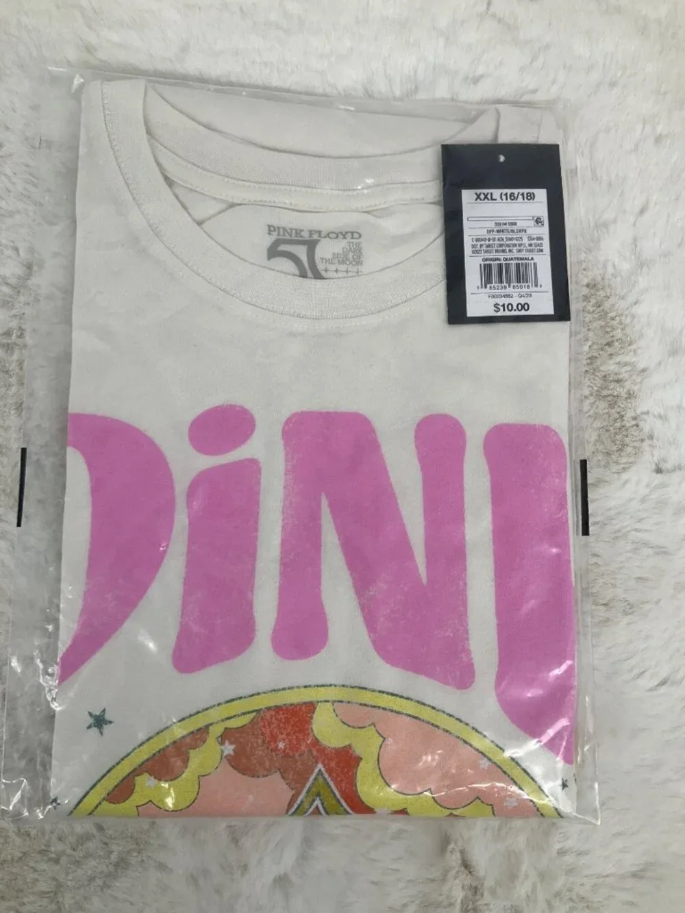 Pink Floyd Girls XXL 16/18 Oversized Graphic T Shirt, Art Class NEW with tags