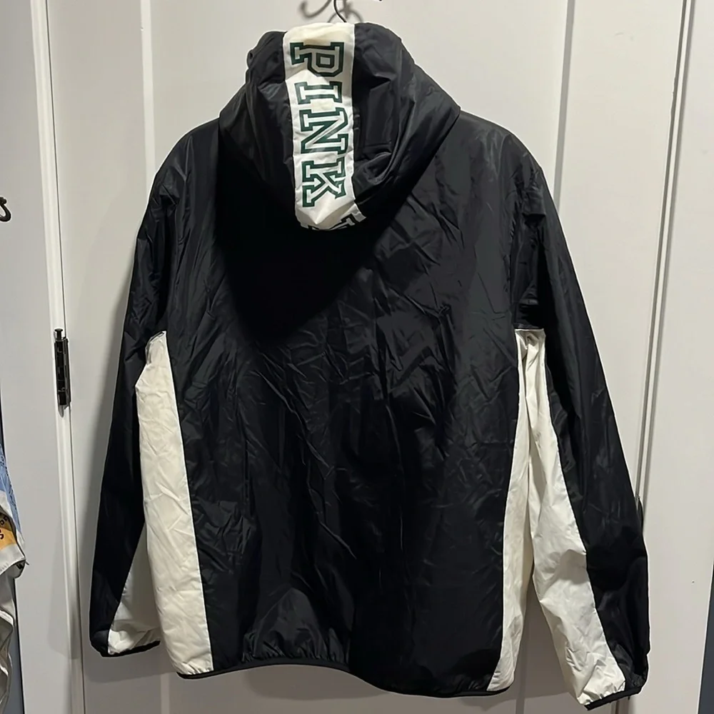 Victoria Secret PINK MSU Spartans Sherpa Lined Jacket