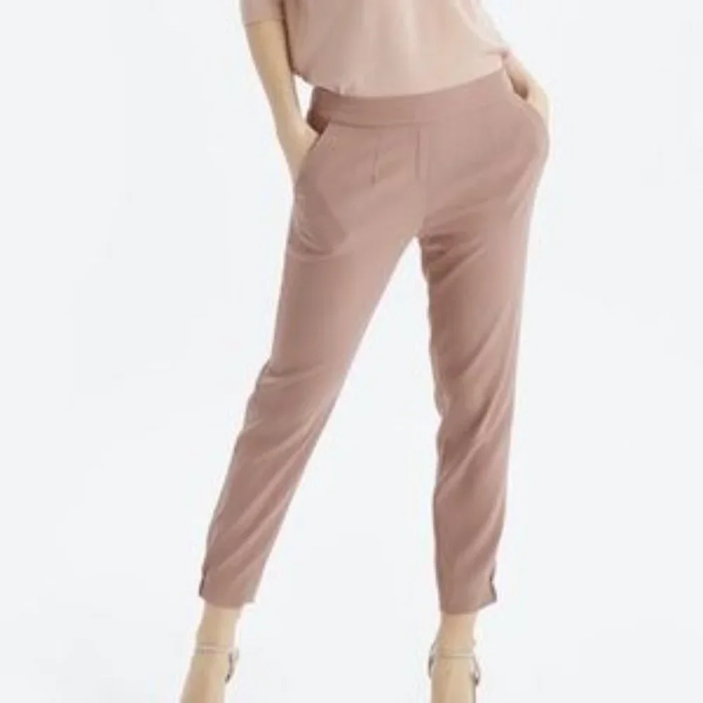 R Label The Reset Modern Crepe Jogger Pants - Soft Clay Mauve - Large