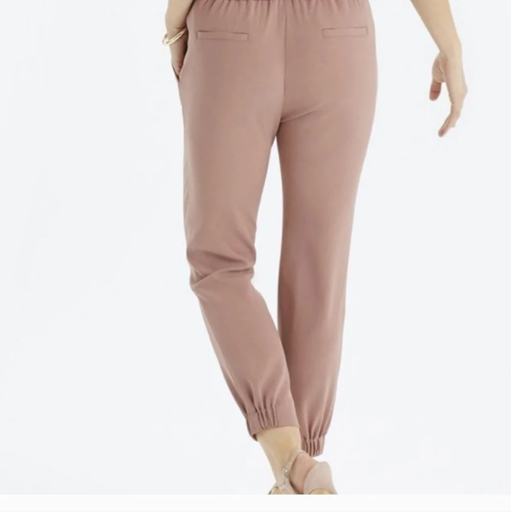 R Label The Reset Modern Crepe Jogger Pants - Soft Clay Mauve - Large