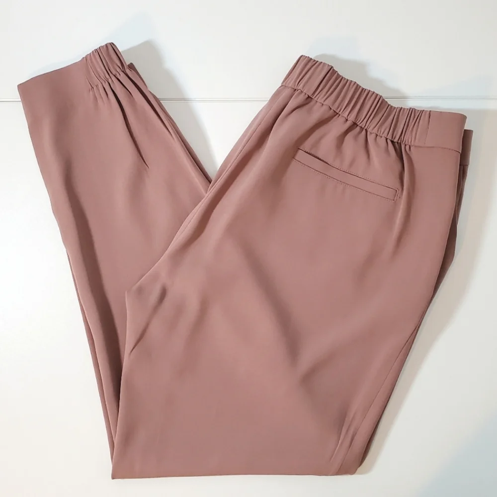 R Label The Reset Modern Crepe Jogger Pants - Soft Clay Mauve - Large