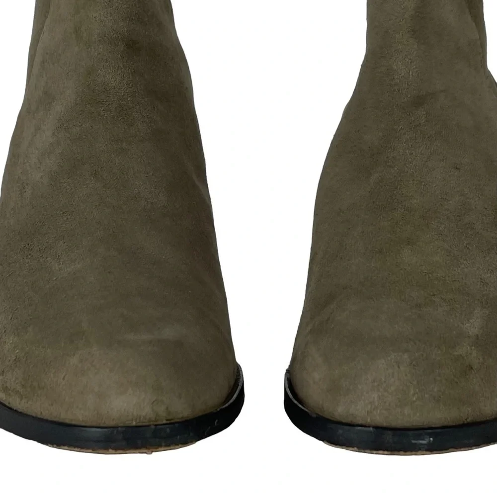 EILEEN FISHER PEER SHADOW TAUPE NUBUCK LEATHER CHELSEA STYLE ANKLE BOOT BOOTIE