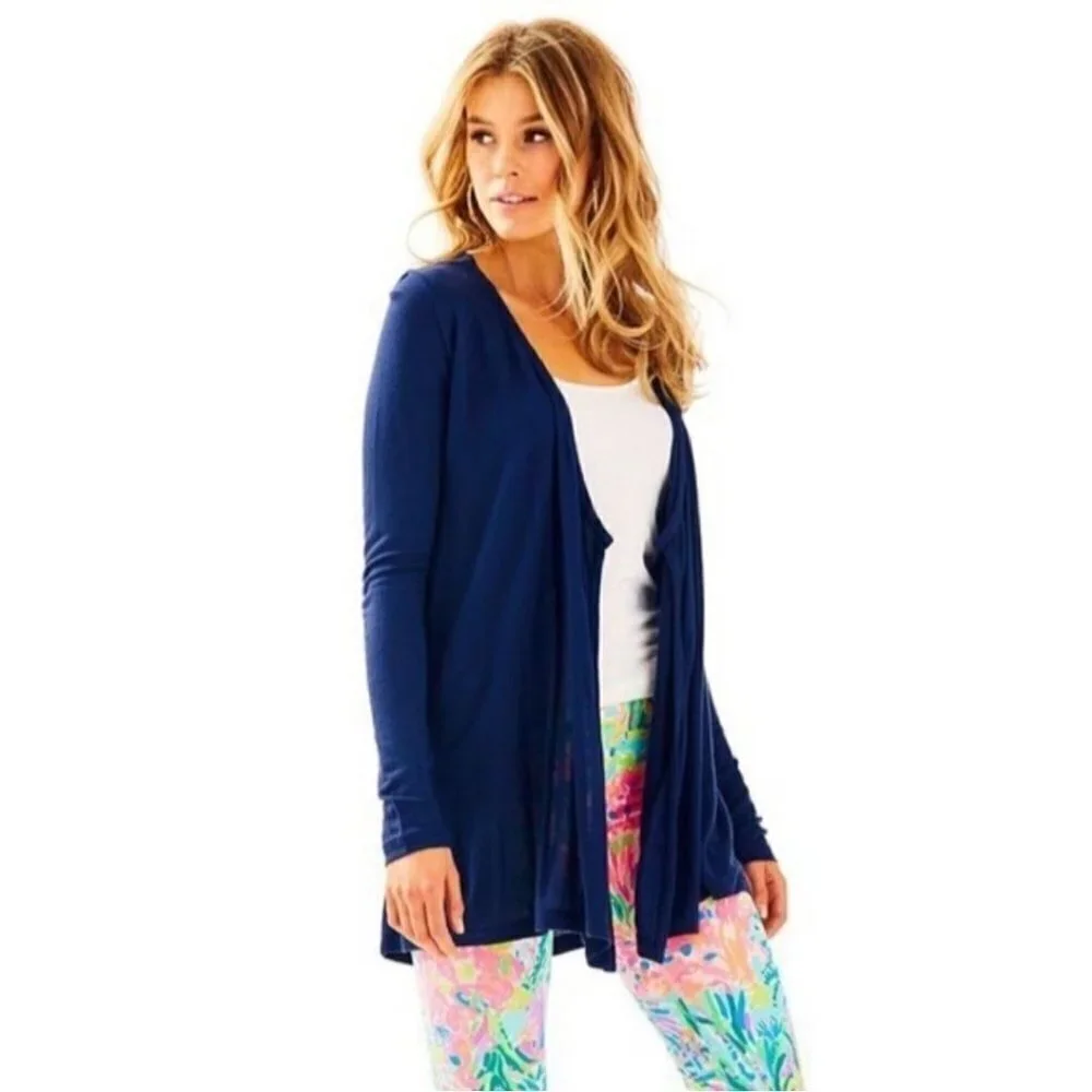 Lilly Pulitzer Wrena Cardigan Sweater White Viscose Size S