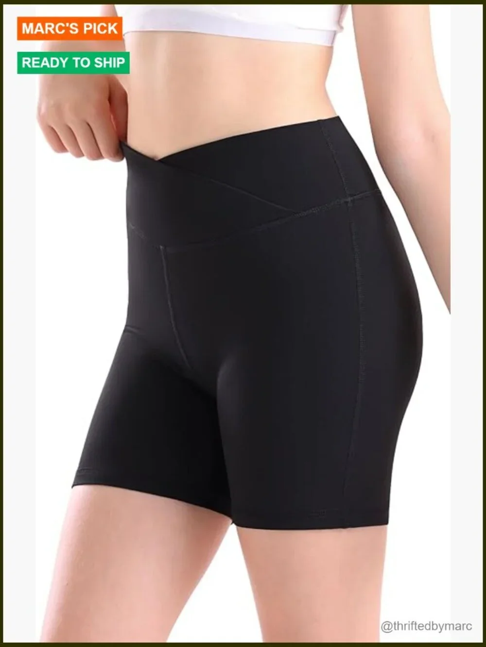 Girls Bike Shorts Cross Waist Active Athletic Volleyball Yoga Dance Running