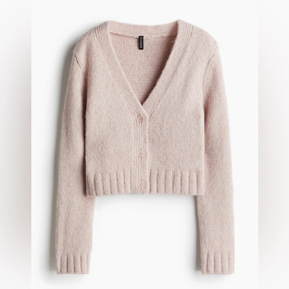 H&M Divided v-neck cardigan pink size XL NWT
