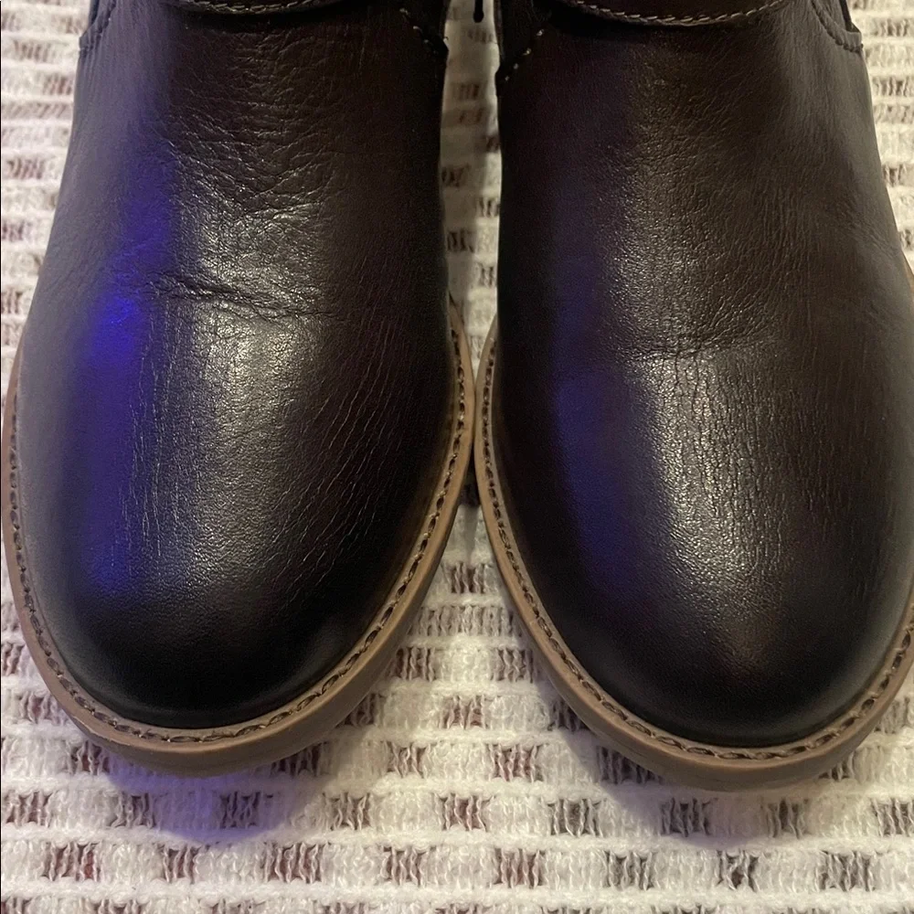 Clarks Women's Camzin Loop Dark Brown Leather Ankle Boots (Size 8)