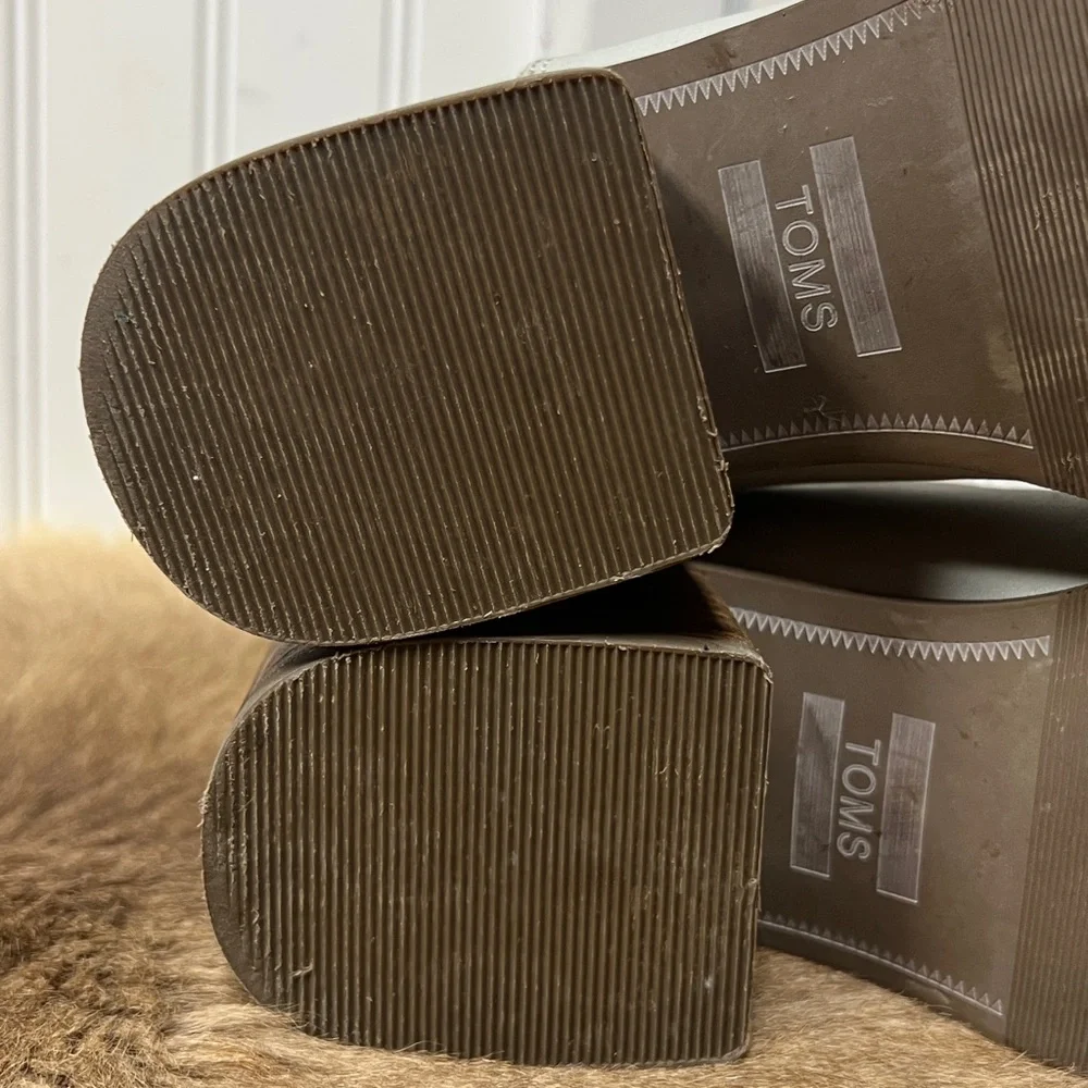 Toms Esme Leather Ankle Boots Booties 7