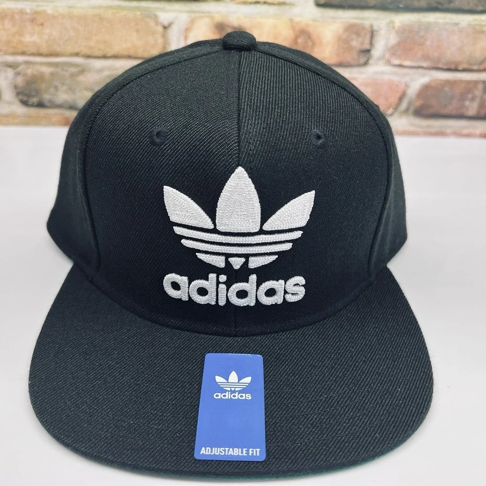 Adidas Originals Trefoil Chain Snapback Hat Adjustable Fit Green Under Brim